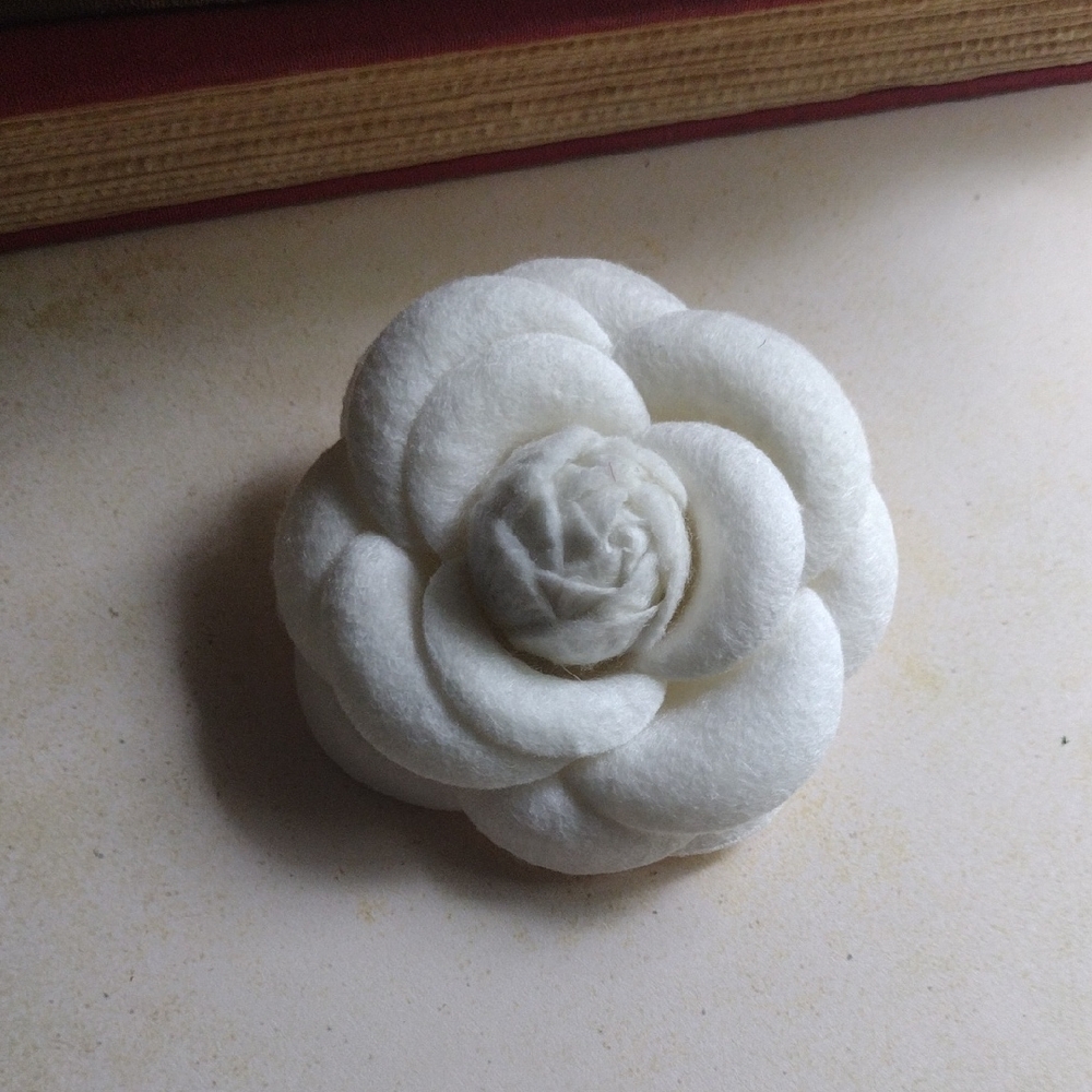White Camellia Brooch